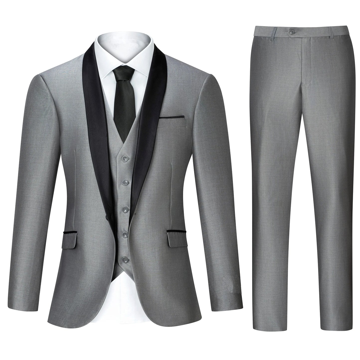 New Luxury Party Stage Men's Suit Costume Clothing Groomsmen Regular Fit Tuxedo 3 Piece Set Jacket+Trousers+Vest Blazers Pants
