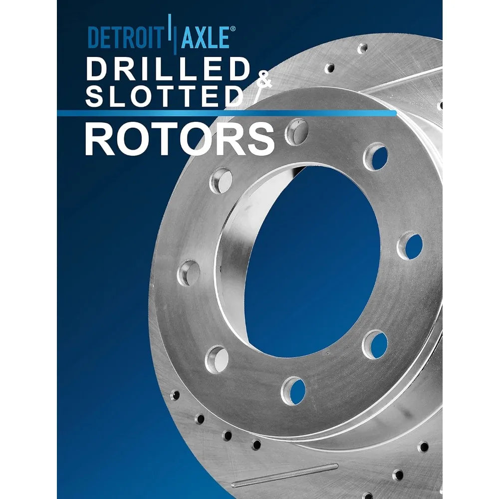 Detroit Axle Brake Kit for 03-08 Dodge Ram 2500 3500 Drilled Slotted Rotors