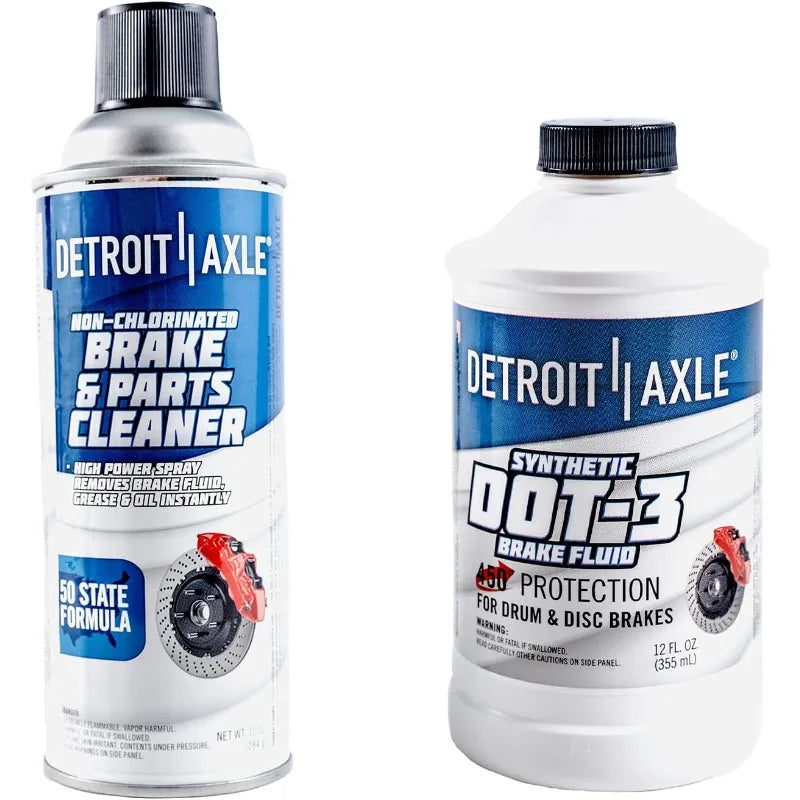Detroit Axle - Brake Kit for 1.8L 4-Lug Front Brake Rotors Rear Brake Drums Replacement