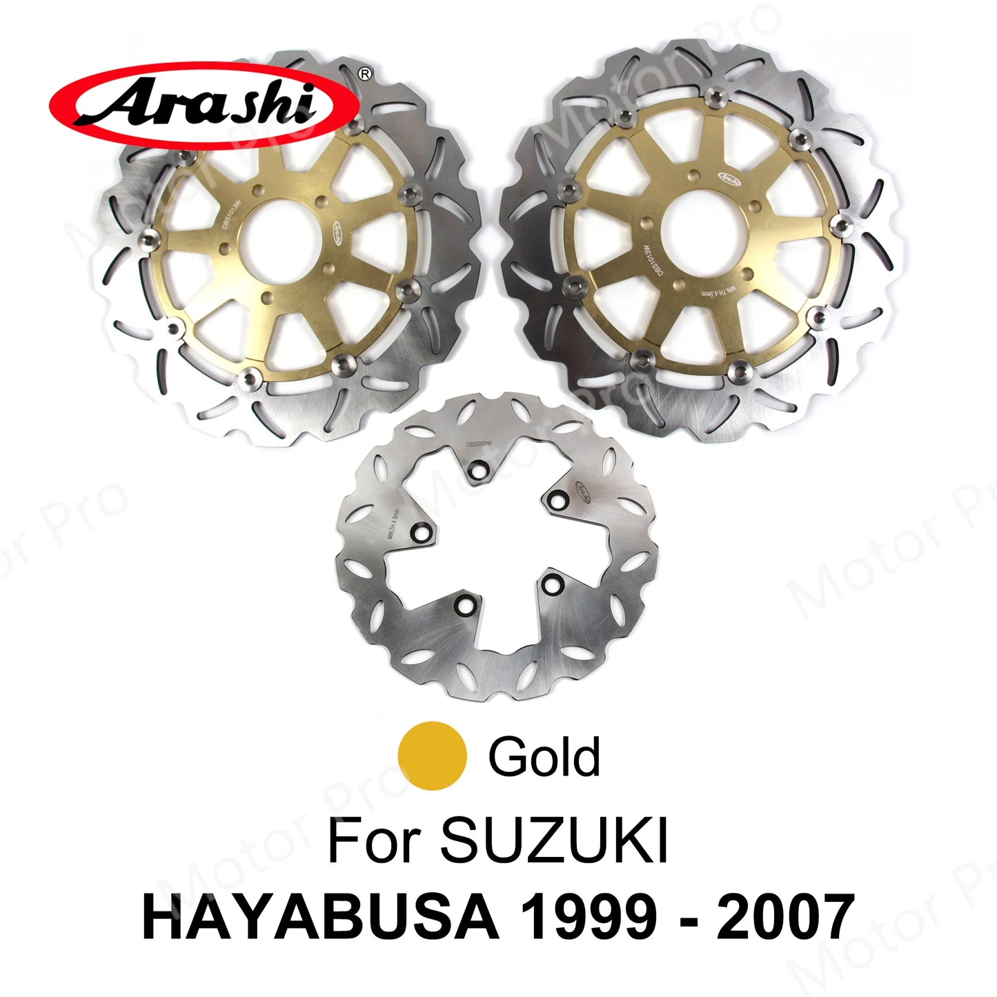 Arashi CNC Front Rear Brake Disc Rotors for Suzuki Hayabusa GSX-R 1300 1999-2019