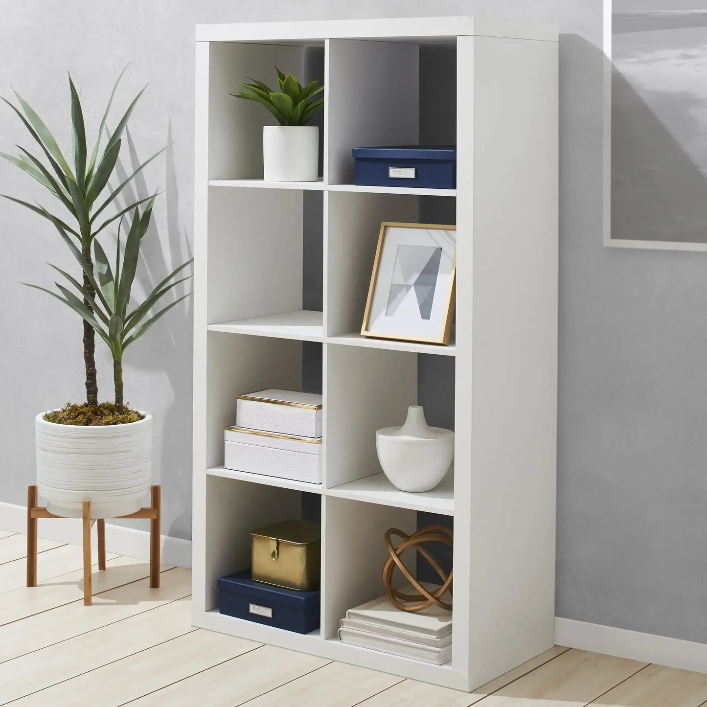 8-Cube Storage Organizer, White Texture, storage cabinet , sideboard ,cabinet, furniture