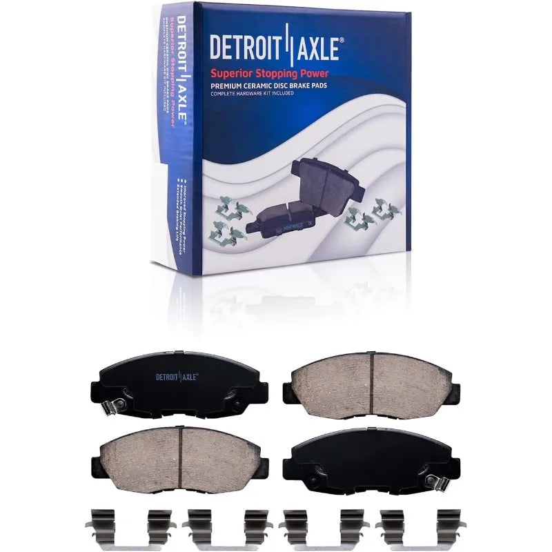 Detroit Axle 1.7L Brake Kit Front Drilled Rotors Ceramic Pads for Honda Civic