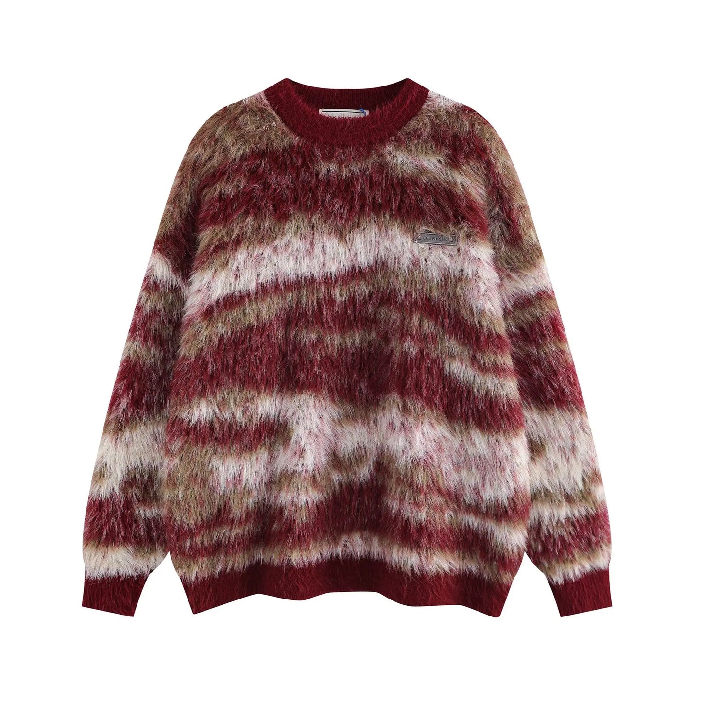 New Striped American Style Street Knitted Sweaters Top For Men Women Trendy Casual Couple Knitwear Sweater Clothing Men