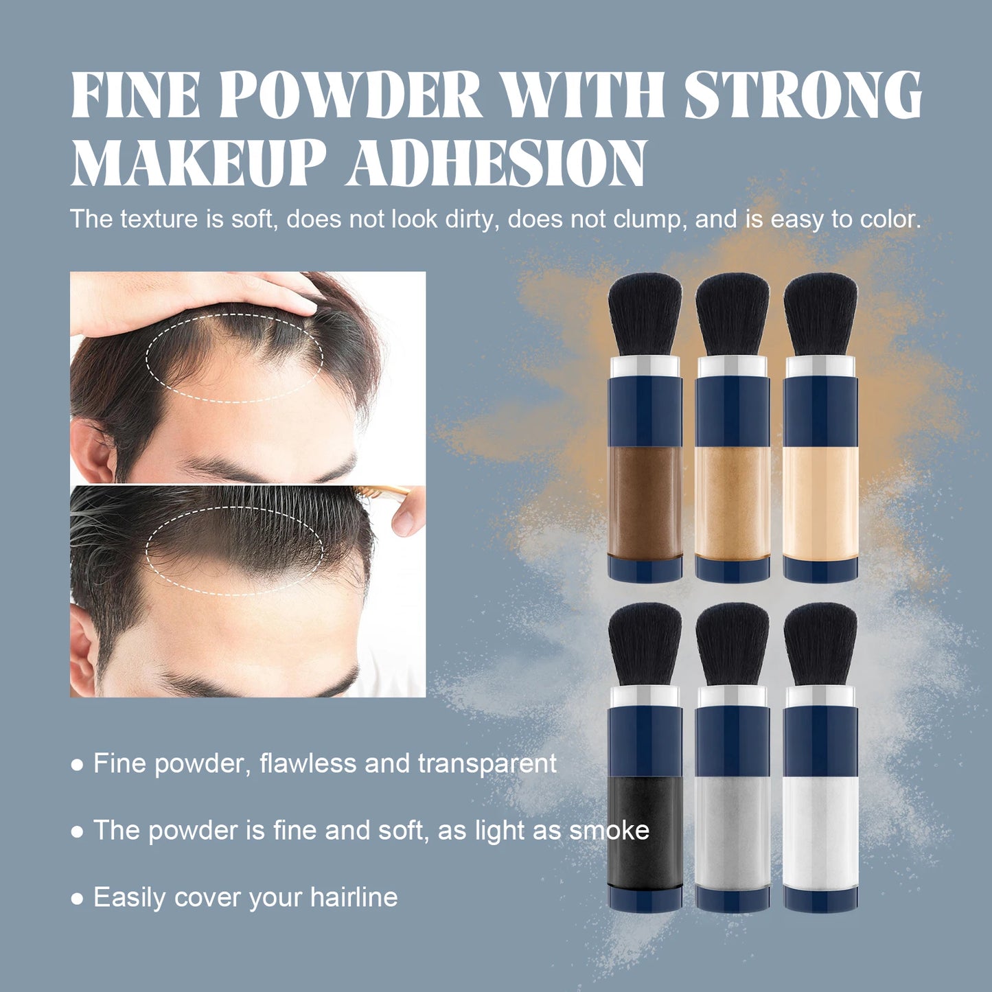 Waterproof Hair Fiber Powder Applicator Micro Hair Building Suppliers Thicken Hair Color Fibers Root Coverage & Density Booster