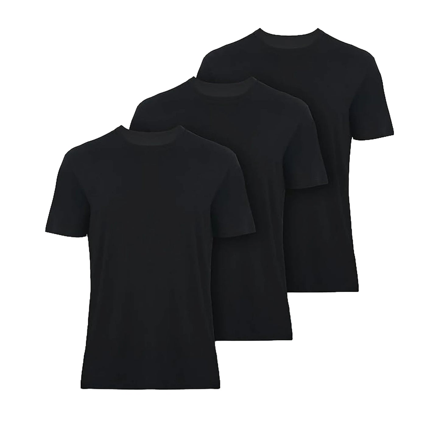T-Shirts for Men Rayon Made from Bamboo Crewneck Undershirt Tees Moisture Wicking 3 Pack