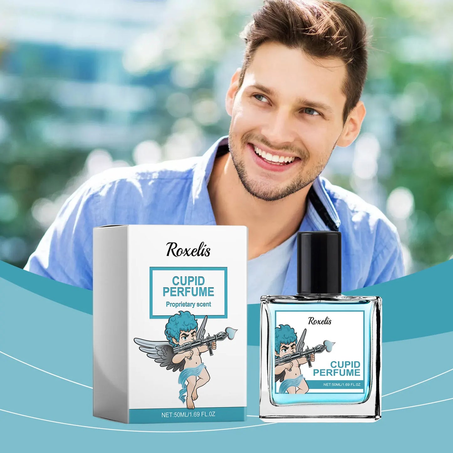 Roxelis 50ml Cupid Cologne Charming Perfume Series Lasting Pheromone Fragrance Light Scent Flirting Refreshing Air Aroma Spray