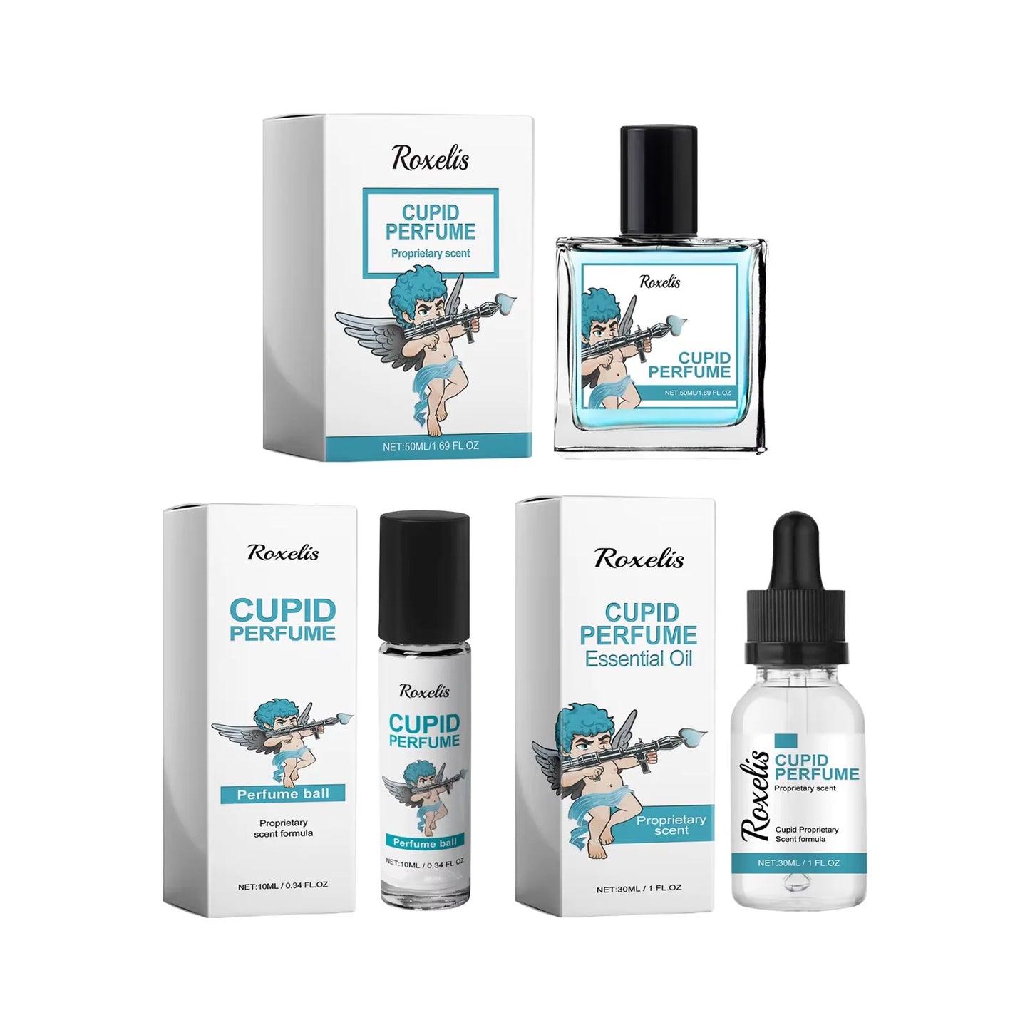 Roxelis 50ml Cupid Cologne Charming Perfume Series Lasting Pheromone Fragrance Light Scent Flirting Refreshing Air Aroma Spray