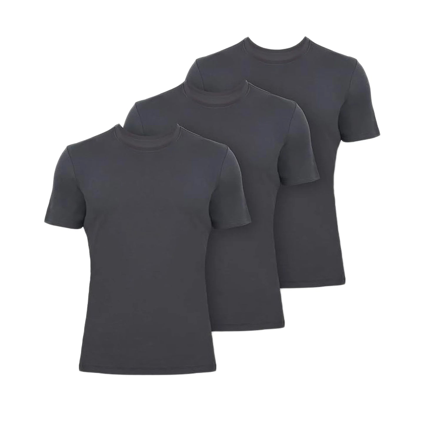 T-Shirts for Men Rayon Made from Bamboo Crewneck Undershirt Tees Moisture Wicking 3 Pack