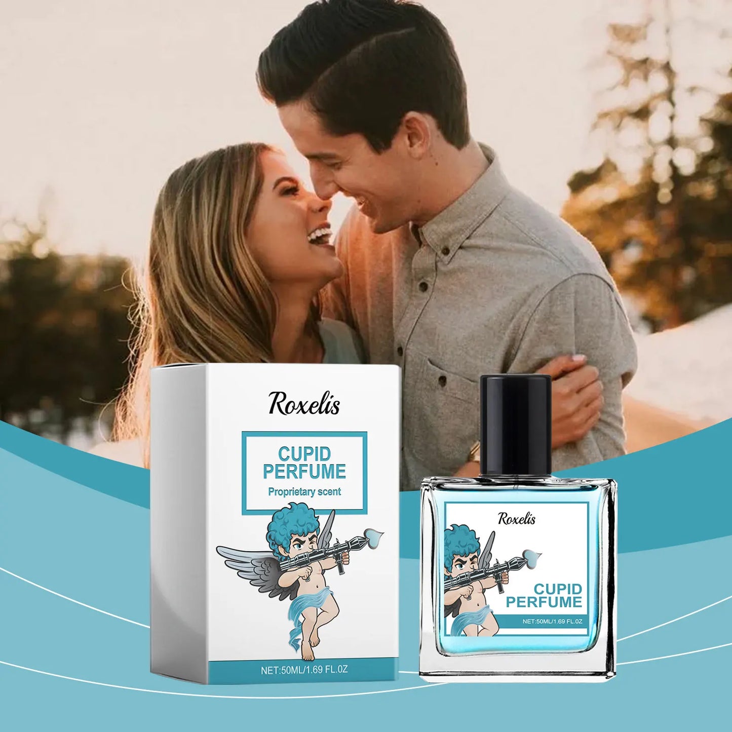 Roxelis 50ml Cupid Cologne Charming Perfume Series Lasting Pheromone Fragrance Light Scent Flirting Refreshing Air Aroma Spray