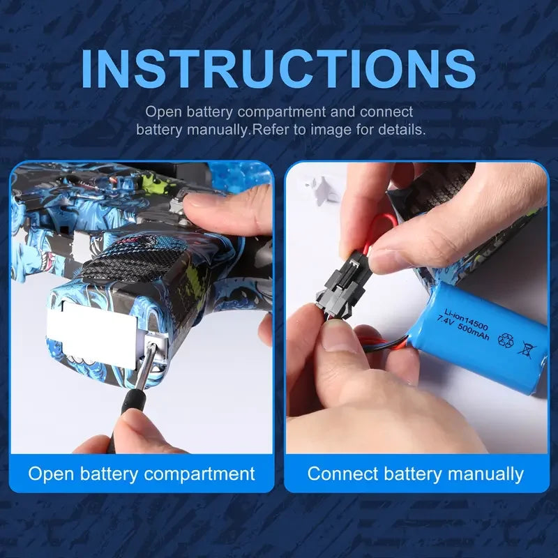 Electric M4 Toy Gel Blater, New Edition, High Speed, Rechargeable Battery And Protective Eyewear, Automatic Outdoor Toys