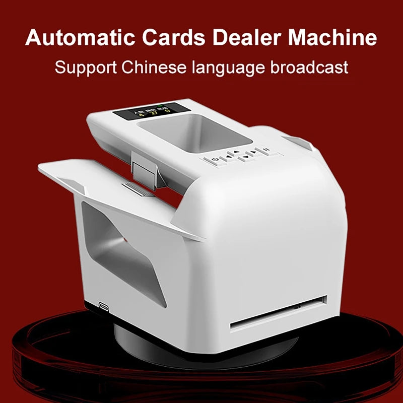 Automatic Card Dealer 2 in1 Shuffle & Deal Touch-Sensitive Dealer 2 Decks 4000mAh for Camping Birthday Parties 8 People Players