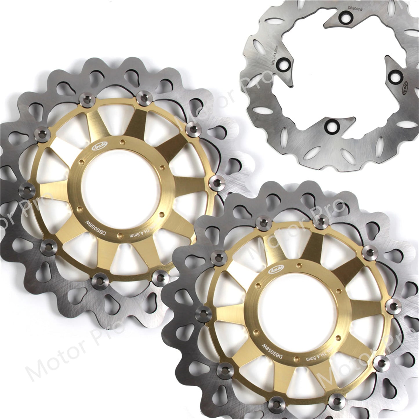 Honda CBR1000RR 2008 to 2017 Front and Rear Brake Disc Rotor Set