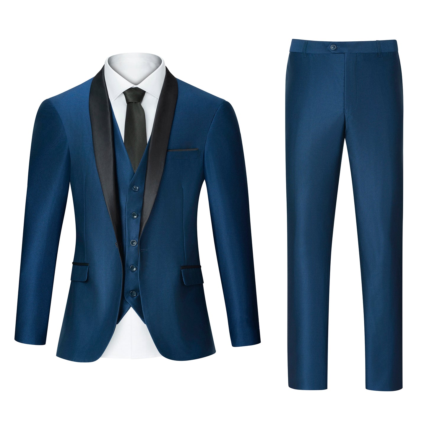 New Luxury Party Stage Men's Suit Costume Clothing Groomsmen Regular Fit Tuxedo 3 Piece Set Jacket+Trousers+Vest Blazers Pants