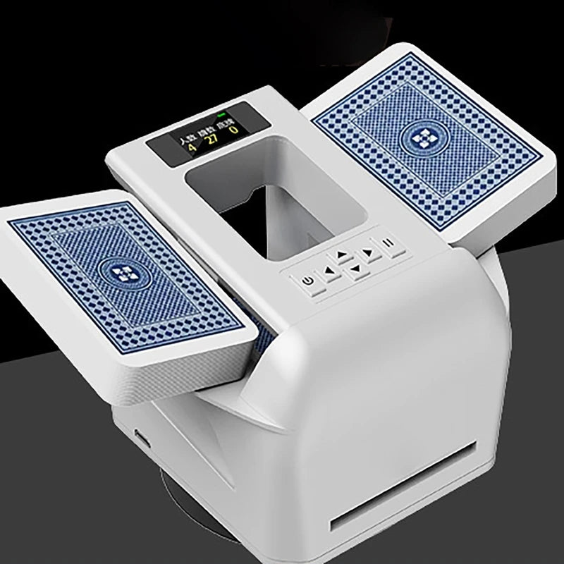 Automatic Card Dealer 2 in1 Shuffle & Deal Touch-Sensitive Dealer 2 Decks 4000mAh for Camping Birthday Parties 8 People Players