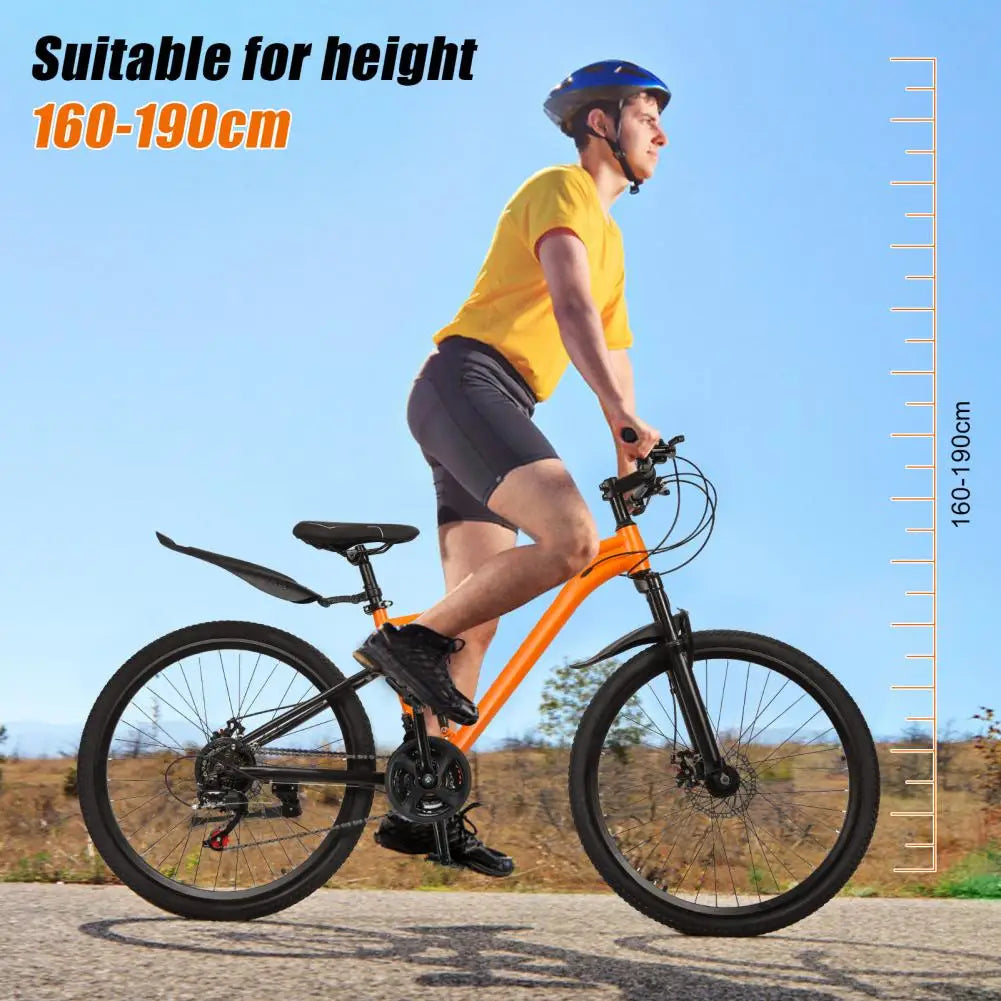 26 Inch Youth Adult Mountain Bike, Men Women MTB With 24 Speed Trigger Shifters, Aluminum Frame, Dual Suspension