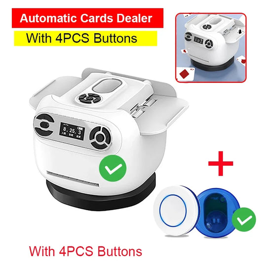 Party Poker device 2 In 1 Playing Cards Shuffling Dealing Tool 360° Rotating Automatic Card shuffle Dealer Dispenser Machine