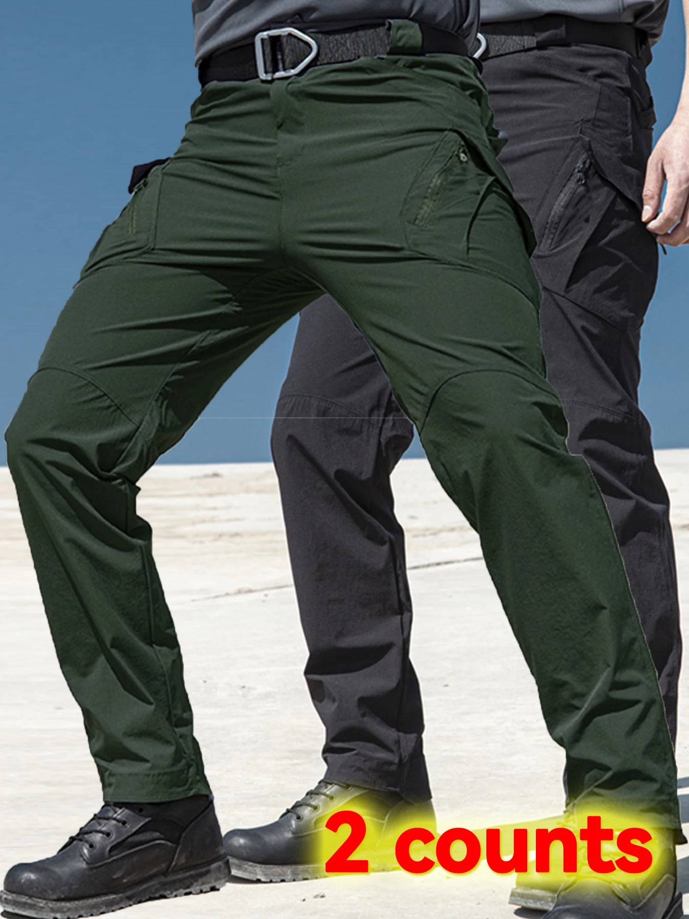 2PCS Tactical Cargo Pants Men Cotton Overalls Outdoor Work Trousers Big Size Hombre Clothing Camo Hiking Pants Multiple pockets