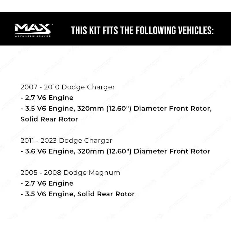 Max Advanced Brake Kit Front and Rear Premium OE Disc Rotors and Ceramic Pads