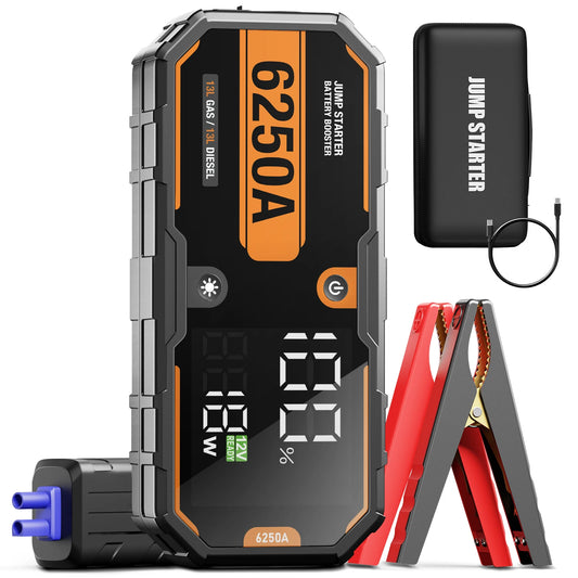 Car 6250A 30000mAh Portable 12V Jump Starter Power Bank and Battery Booster