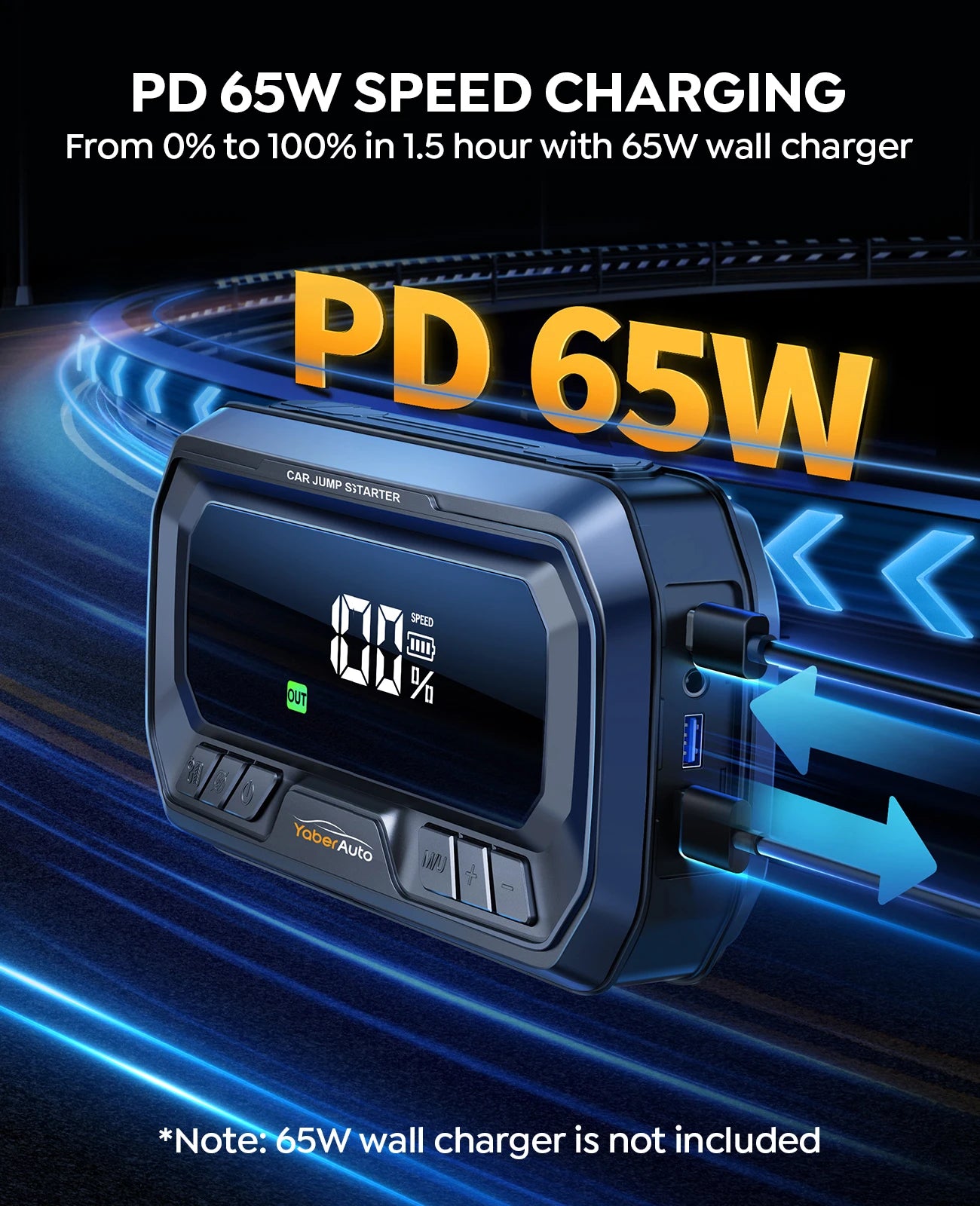 Yaber 4 In 1 6000A Jump Starter Power Bank Tire Pump Car Booster Charger