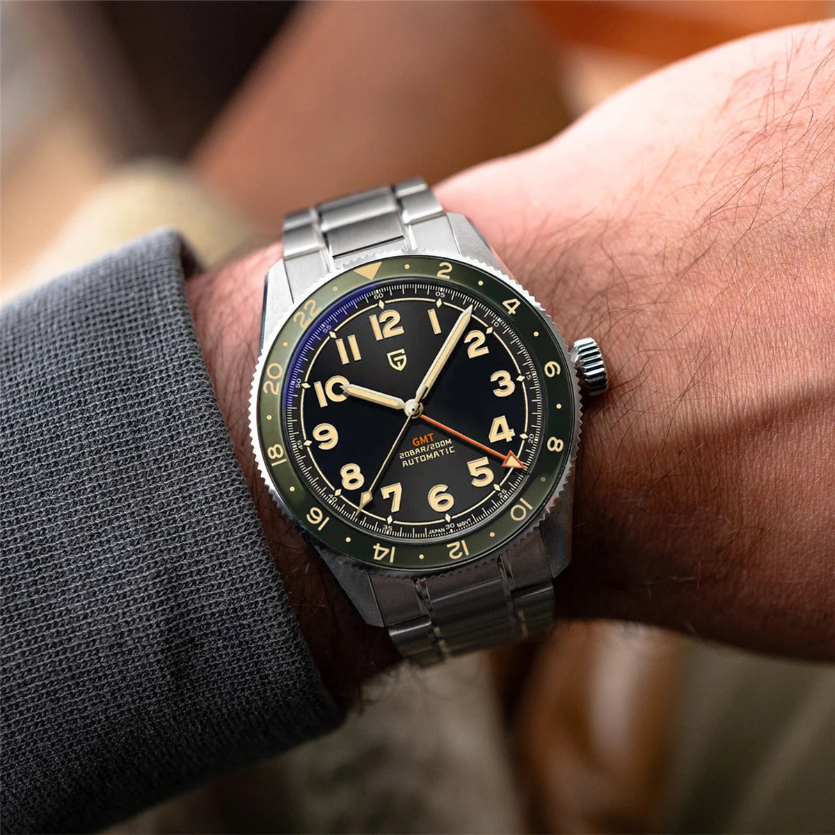 Pagani Design 2025 NH34 GMT Men's Automatic Mechanical Watch Stainless Steel