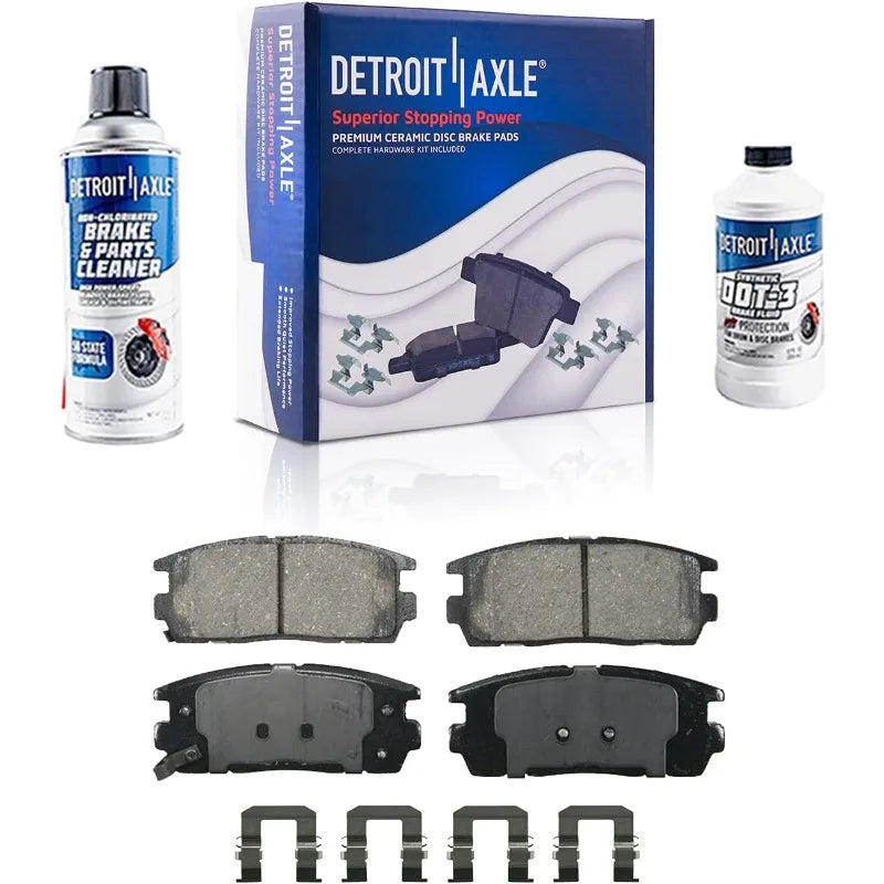 Detroit Axle Rear Brake Kit for 2010-2017 Equinox GMC Terrain Drilled Rotors