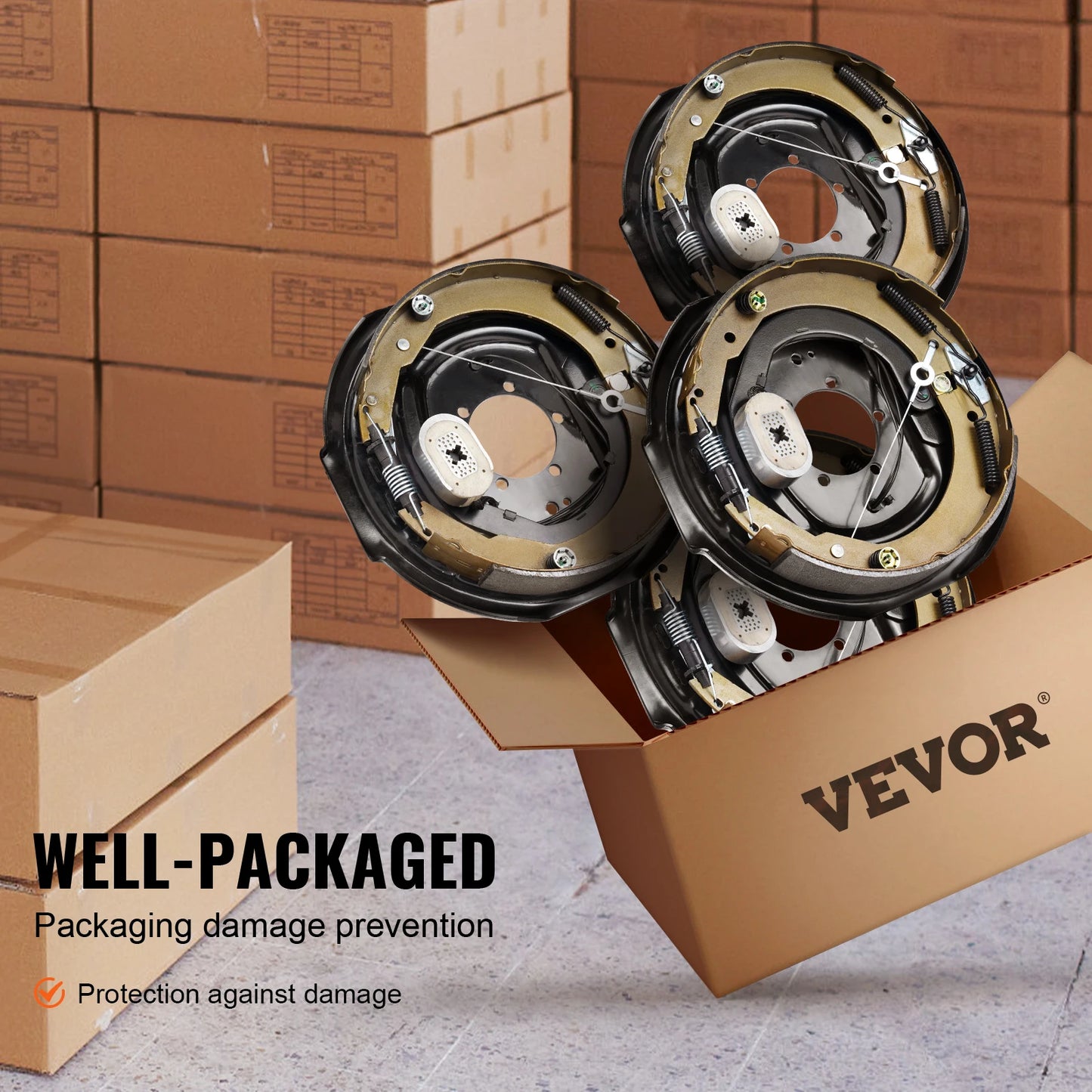 VEVOR Electric Trailer Brake Assembly Kit 12 Inch x 2 Inch for 7000 Pound Axle