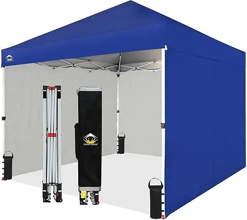 10x10 Pop Up Canopy Tent with Patented Centerlock and 4 Sidewalls for Easy Setup
