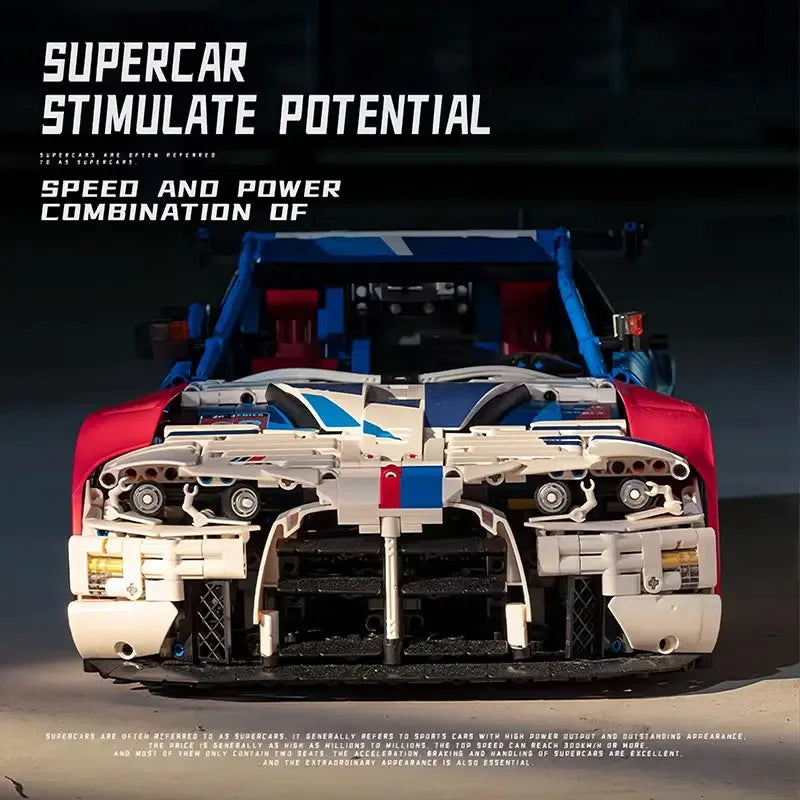 4556PCS City Technical M4 Poweful Sport Car Building Blocks MOC JD040 High-Tech Racing Sports Car M4 Model Toys Gift for Kids