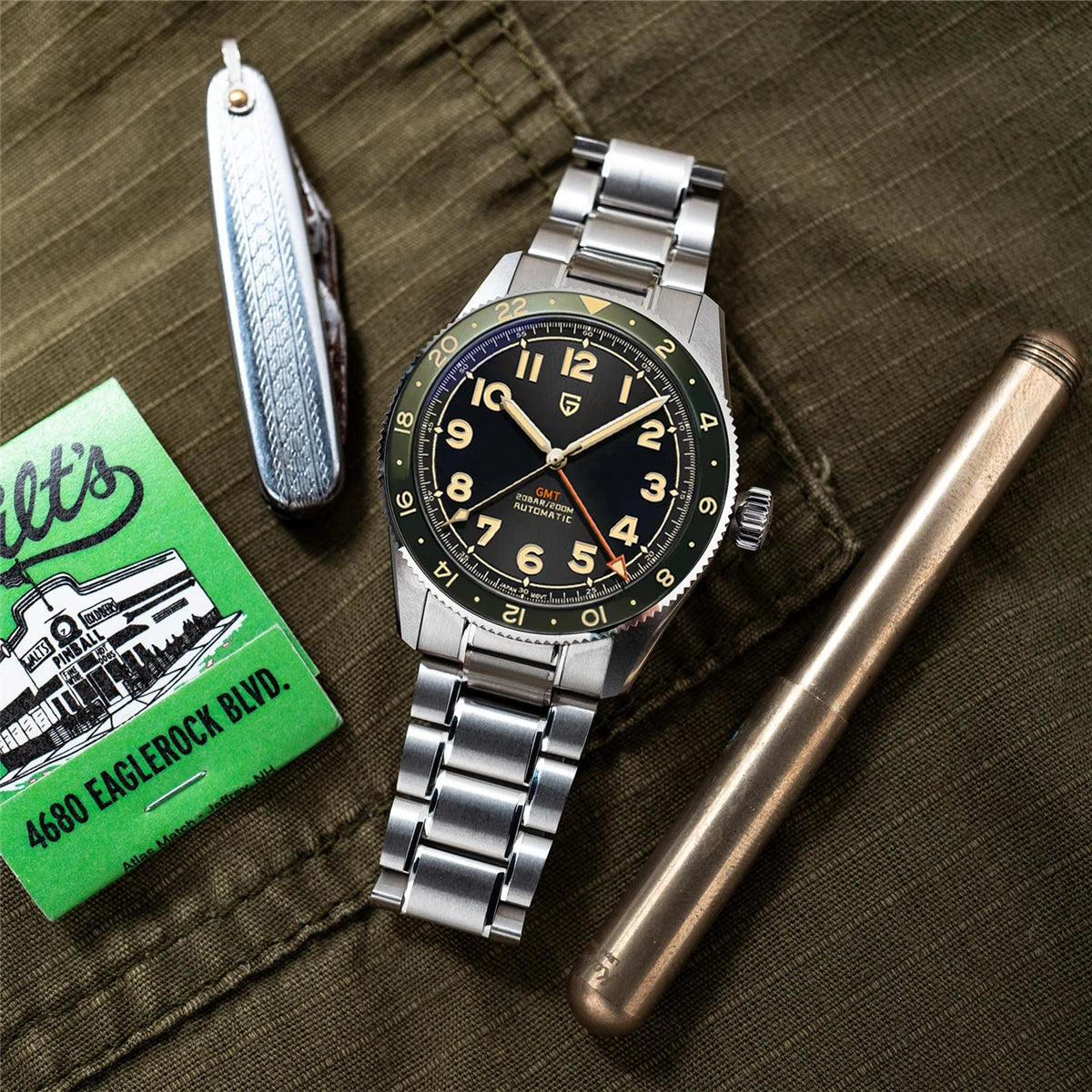 Pagani Design 2025 NH34 GMT Men's Automatic Mechanical Watch Stainless Steel