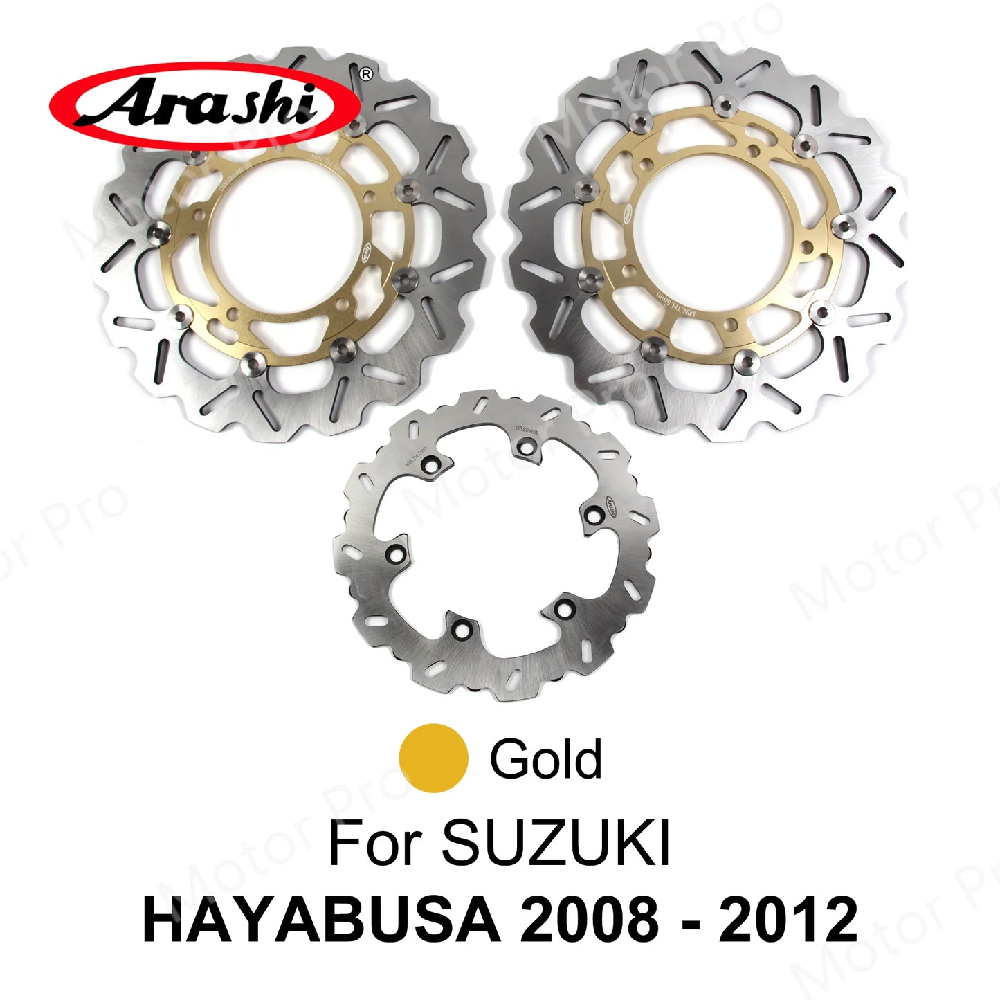 Arashi CNC Front Rear Brake Disc Rotors for Suzuki Hayabusa GSX-R 1300 1999-2019