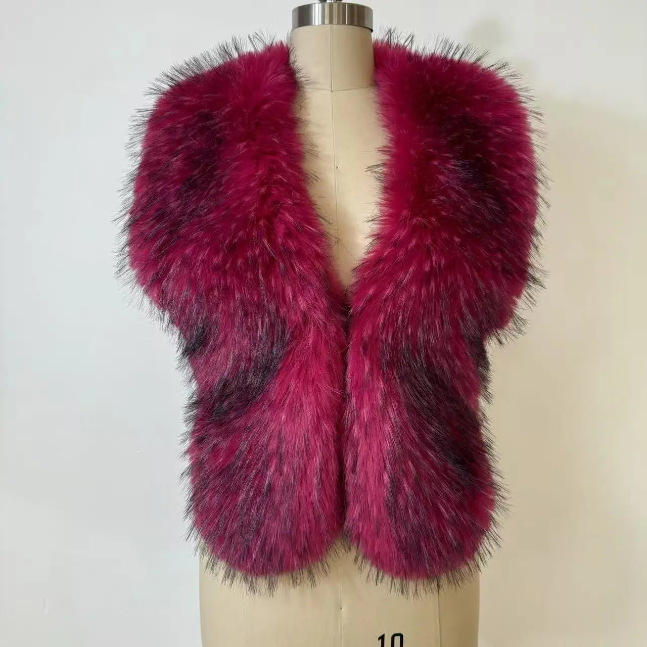 Streetwear New Faux Raccoon  Fur Vest Women Fuax Fur Halter Top vest