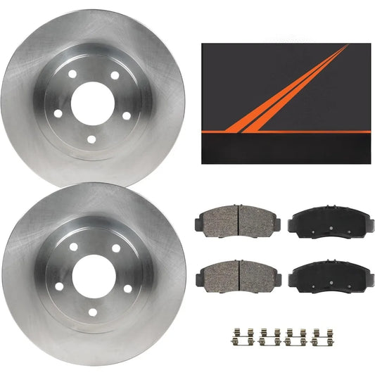 Front Brake Kit Compatible With 2007 2008 2009 2010 2011 2012 Kia Rondo Replacement Premium OE Disc Brake