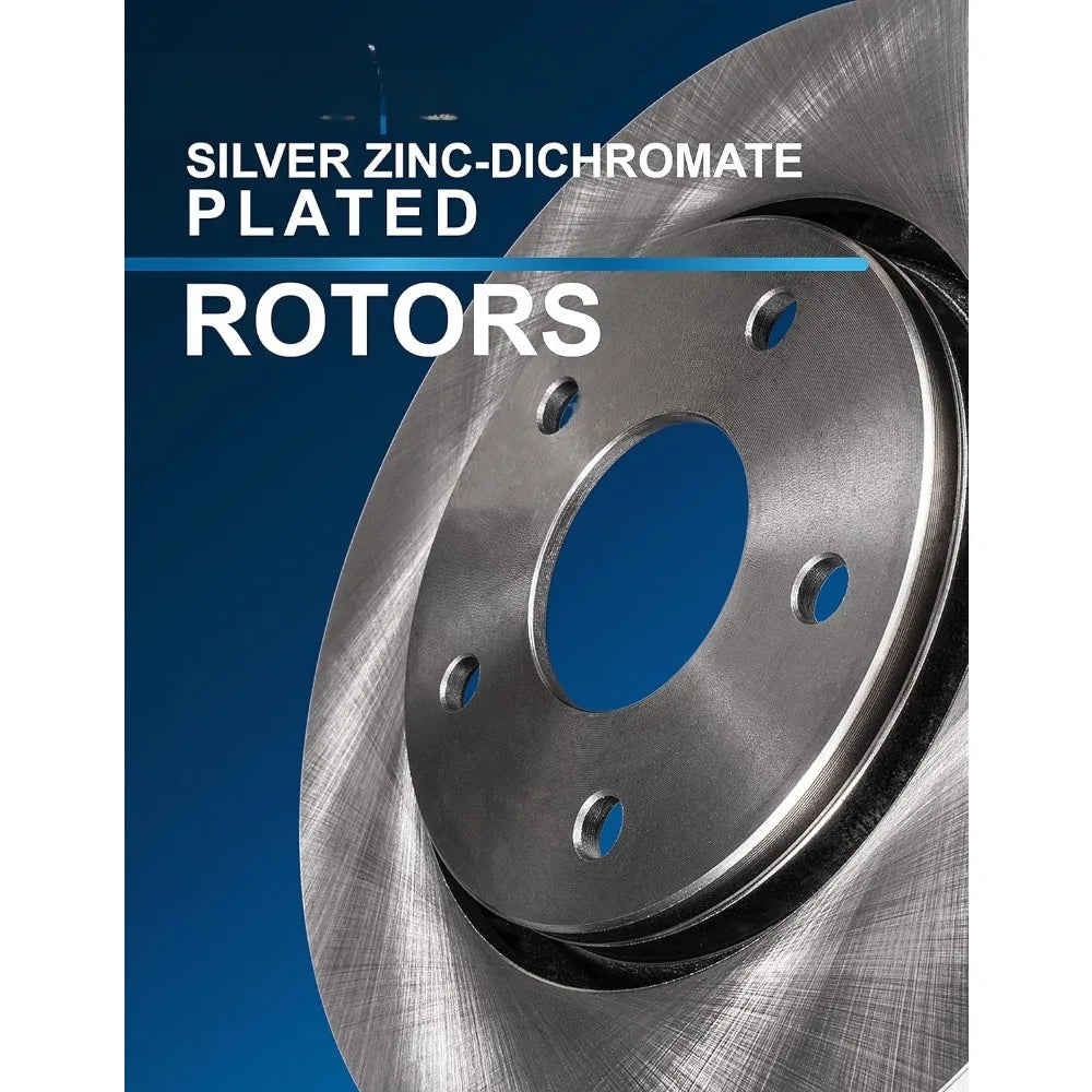Detroit Axle - Brake Kit for 2005-2010 Scion tC Front & Rear Disc Brake Rotors Ceramic Brakes Pads w/Hardware