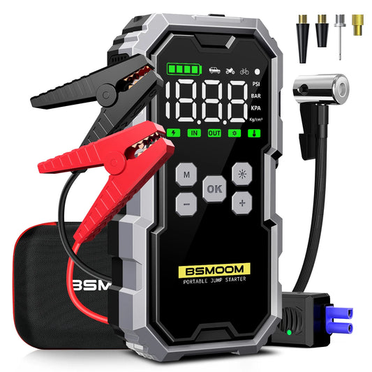 7000A Car Jump Starter and Air Compressor Power Bank with LED Flashlight