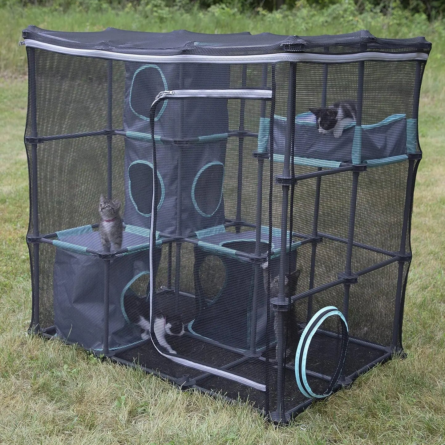 City Outdoor Catio Furniture and Play Kits for Cats, Outdoor Mega Kit