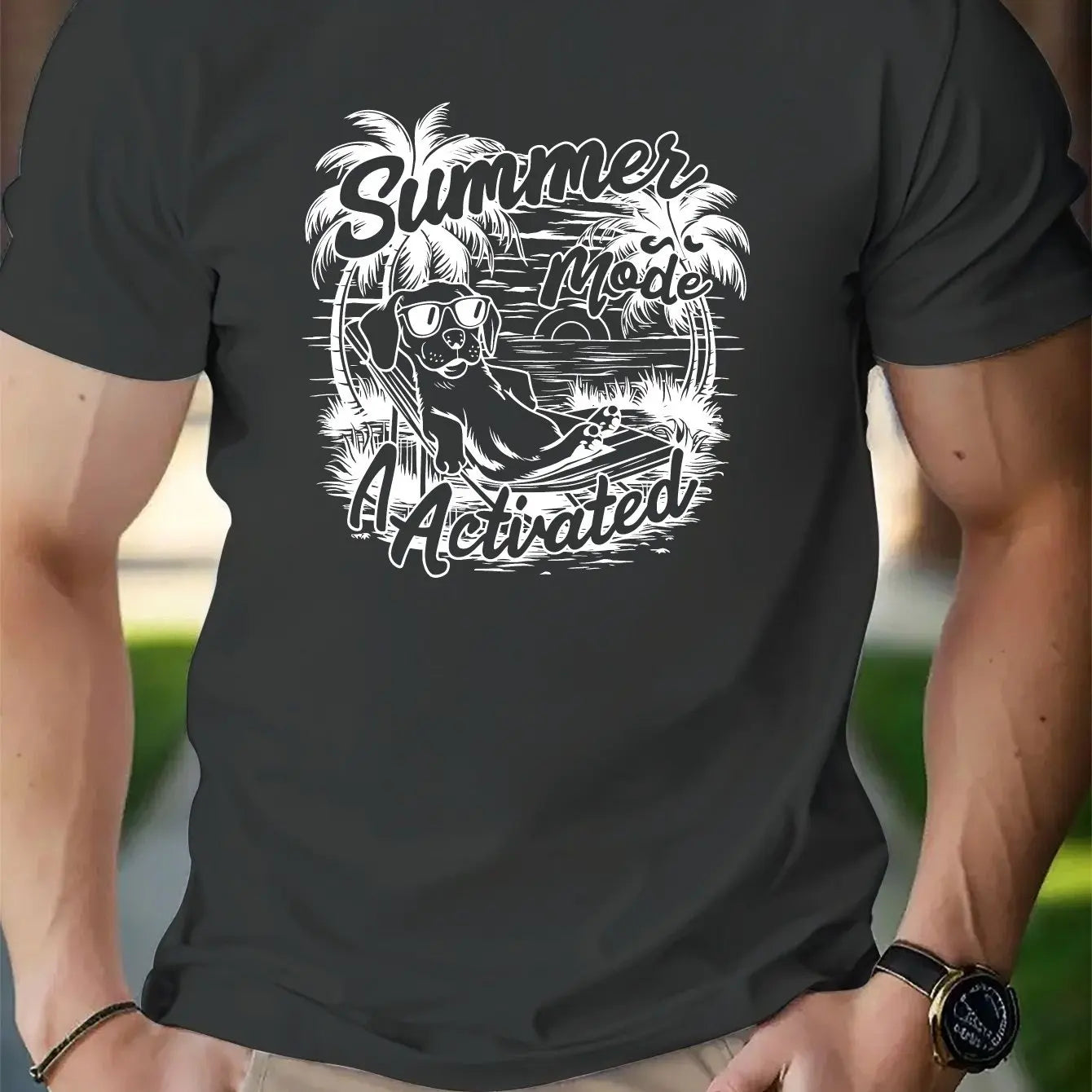 Fashion Print Cotton short-sleeved T-shirt American fashion trendy brand printed bottoming shirt for men and teenagers spring an