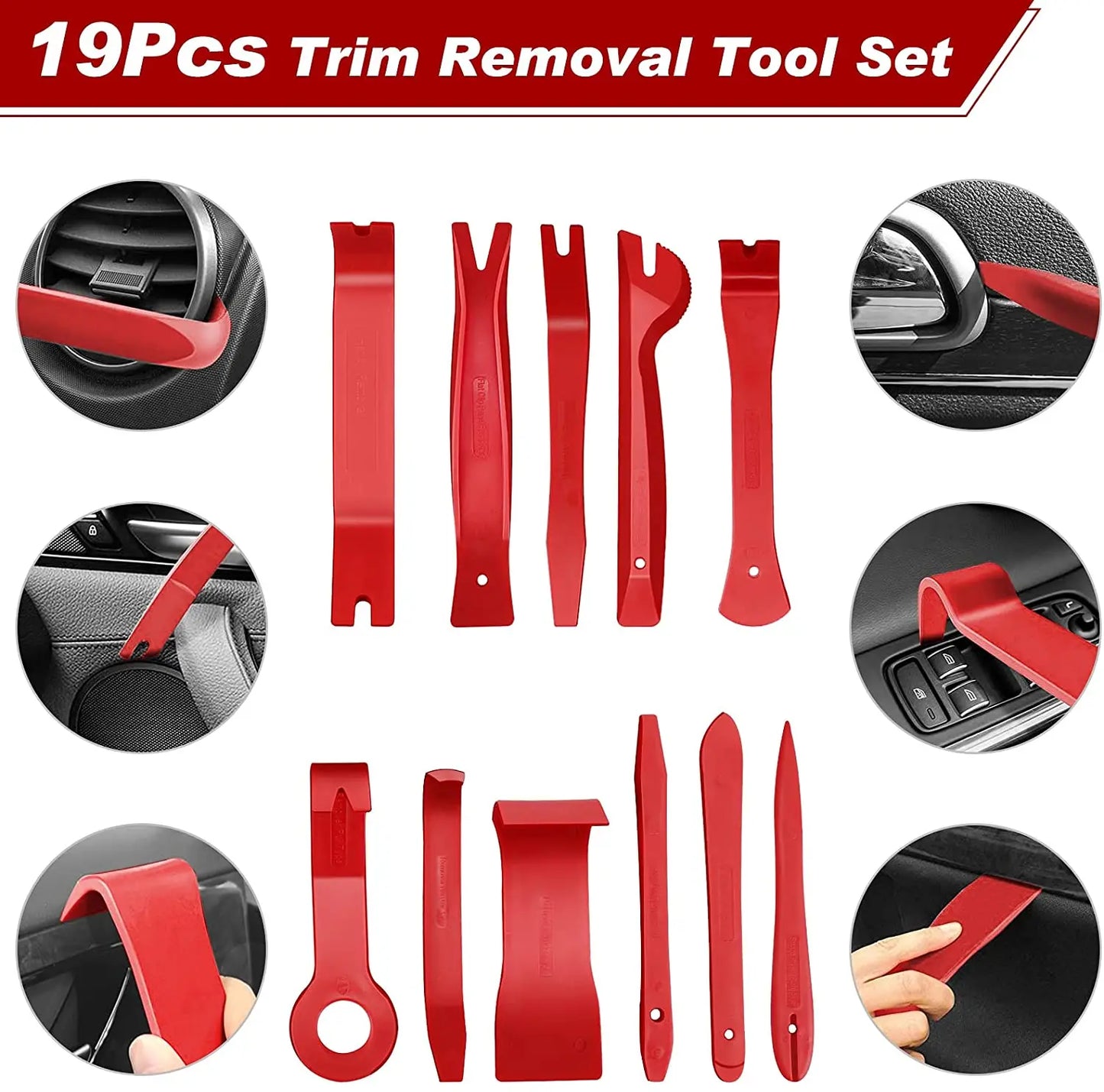 38PCS Car Interior Disassembly Tool Kit for Trim Removal and Panel Repair