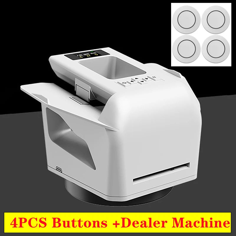 Automatic Card Dealer 2 in1 Shuffle & Deal Touch-Sensitive Dealer 2 Decks 4000mAh for Camping Birthday Parties 8 People Players