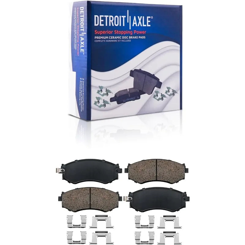 Detroit Axle - Brake Kit for 1.8L 4-Lug Front Brake Rotors Rear Brake Drums Replacement