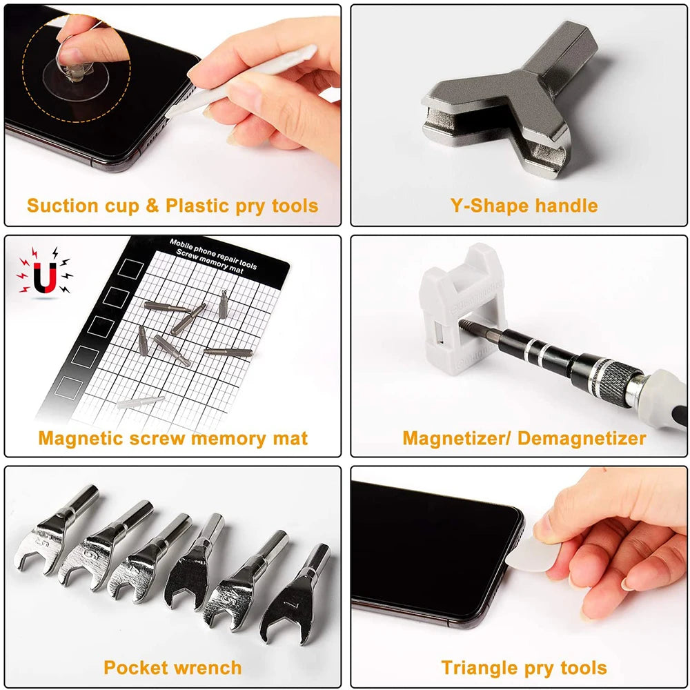 Magnetic Screwdriver Set with Torx and Phillips Bits for Phone and PC Repair