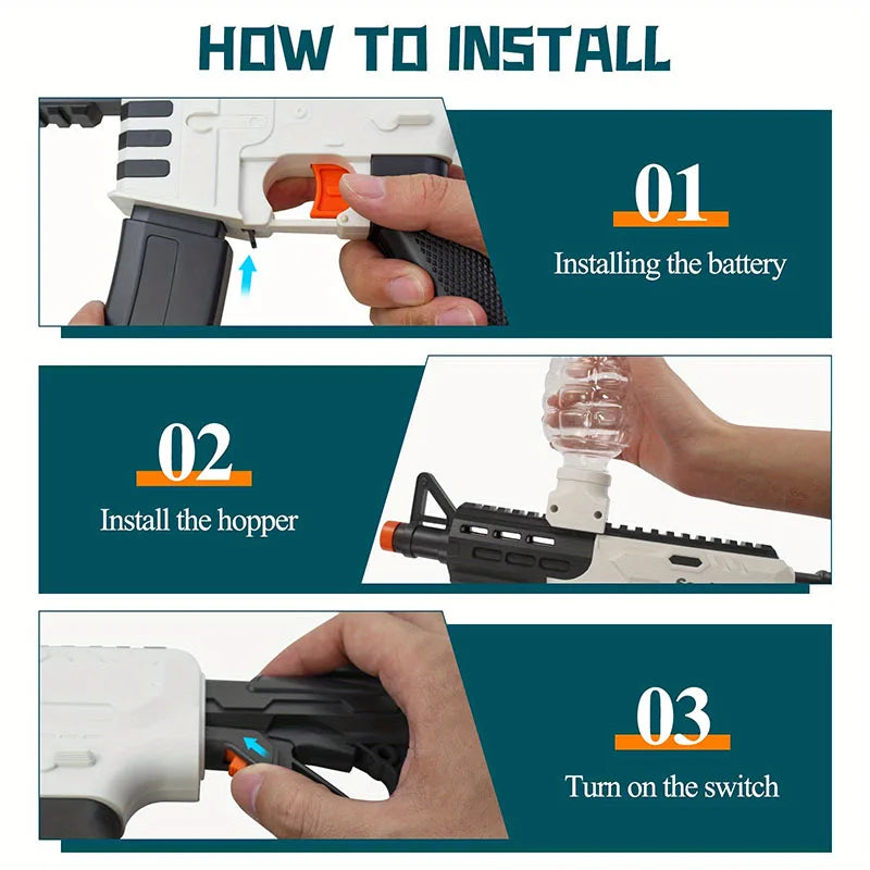 M416 Electric Gel Toy, Fully Automatic Splat-Blaster, Manual/Automatic Model Toy Gun