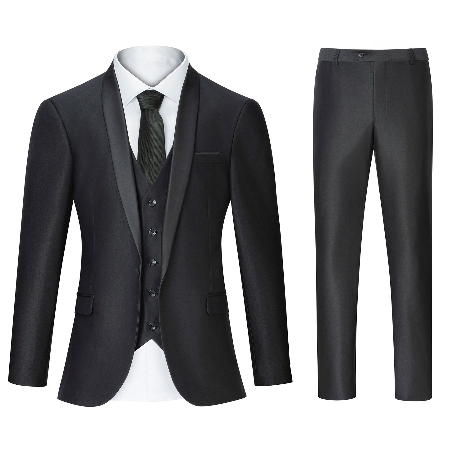 New Luxury Party Stage Men's Suit Costume Clothing Groomsmen Regular Fit Tuxedo 3 Piece Set Jacket+Trousers+Vest Blazers Pants