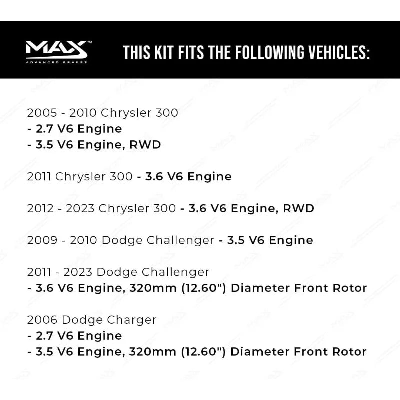 Max Advanced Brake Kit Front and Rear Premium OE Disc Rotors and Ceramic Pads