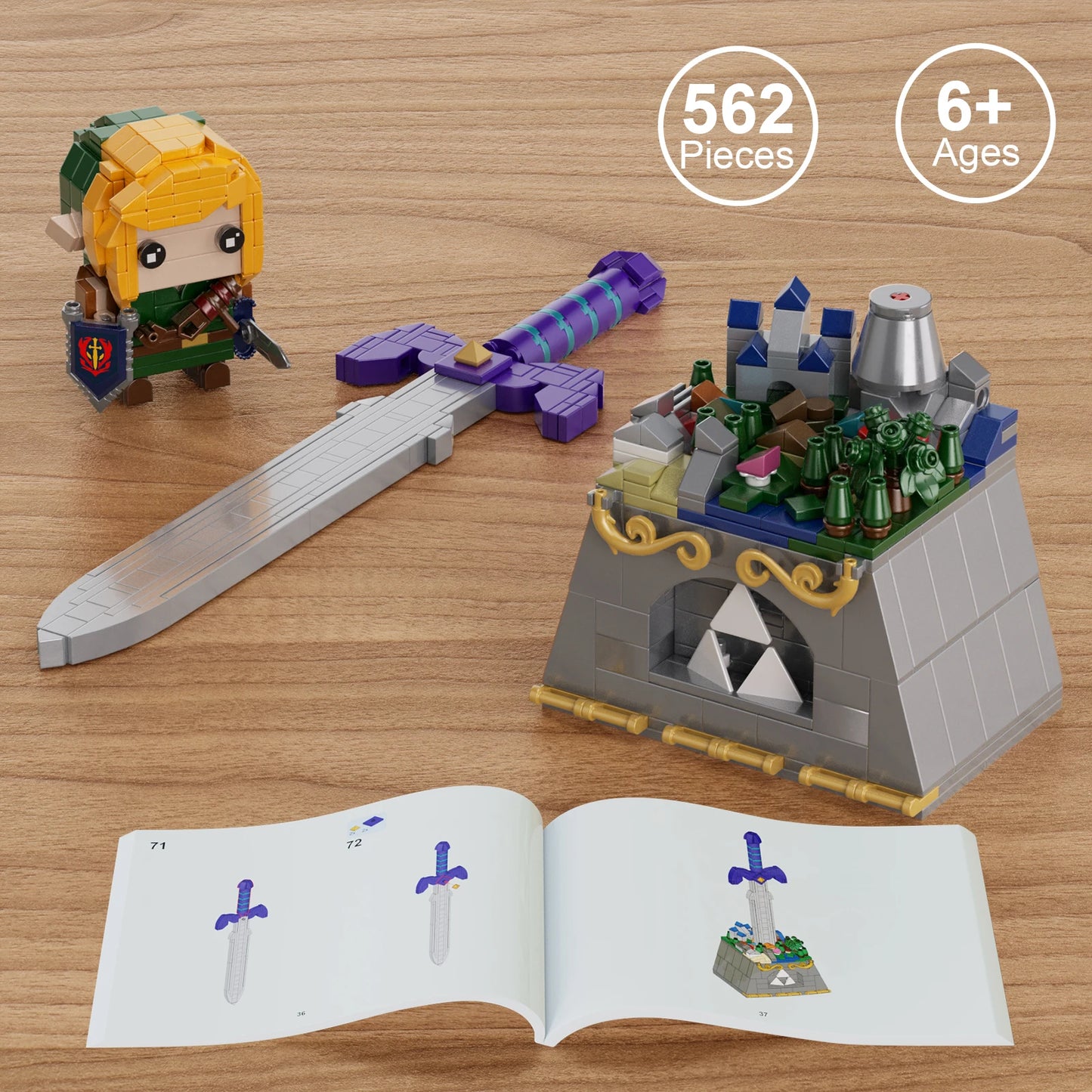 The Master Sword Building Block Set Includes a Figure and a Sword Cartoon Action Figure Brick Model Toy Game Themes Gifts