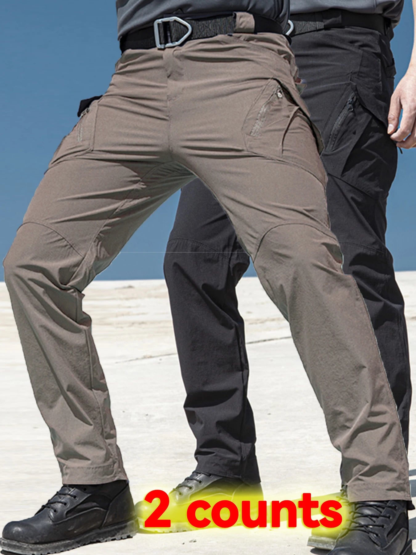 2PCS Tactical Cargo Pants Men Cotton Overalls Outdoor Work Trousers Big Size Hombre Clothing Camo Hiking Pants Multiple pockets