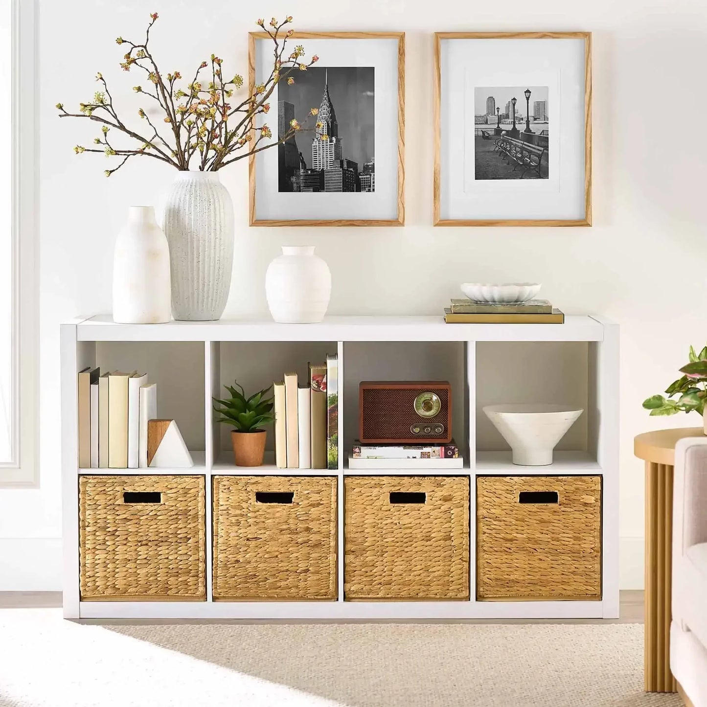 8-Cube Storage Organizer, White Texture, storage cabinet , sideboard ,cabinet,  furniture