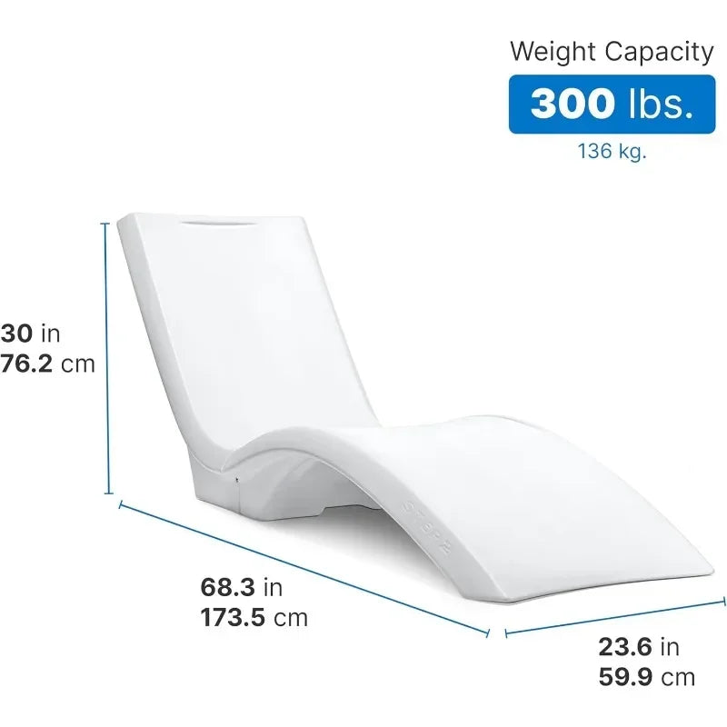 HOME.HOT.Pool Lounger, Fade-Resistant, Waterproof Patio Furniture, for Sun Shelf, Use in Pools with Shelves Up to 9-Inches,NEW