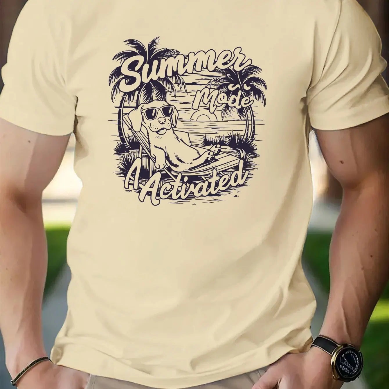 Fashion Print Cotton short-sleeved T-shirt American fashion trendy brand printed bottoming shirt for men and teenagers spring an