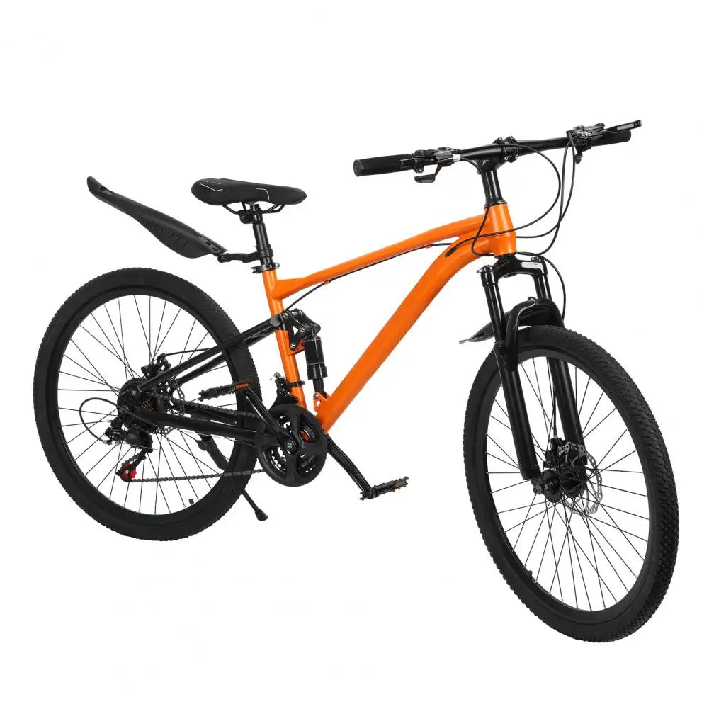 26 Inch Youth Adult Mountain Bike, Men Women MTB With 24 Speed Trigger Shifters, Aluminum Frame, Dual Suspension